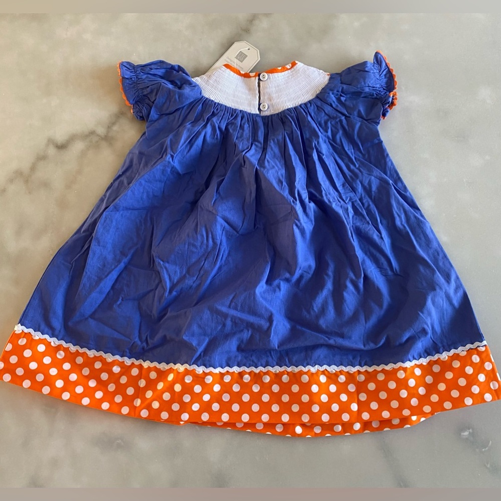 New! Lil Cactus PUMPKIN SUNFLOWER BISHOP SMOCK DRESS baby toddler girl fall - Picture 2 of 9